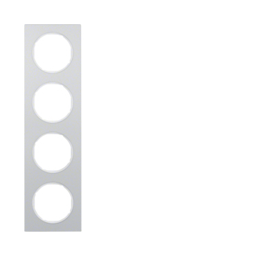 HAG 10142274 Rámeček 4-násobný, Berker R.3, alu/bílá