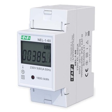 FIRN 1619106 NEL-1-60 Elektroměr jednofázový digitální 2mod. 60A