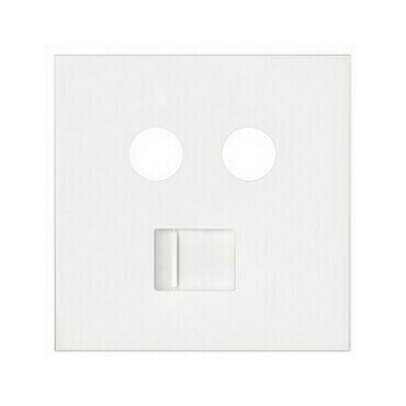 Kryt zásuvky anténní SIMON 10000072-230, R+TV+SAT+data konektor RJ45 kat. 6, bílá matná