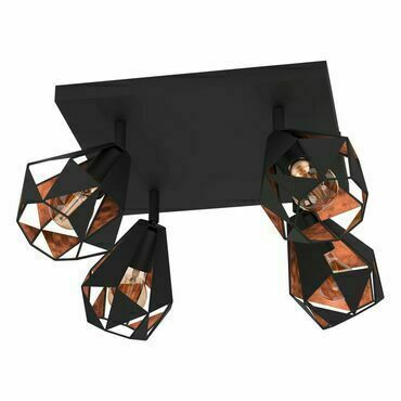 Svítidlo bodové EGLO QUADRAT 4 E27 SW KUPFER-ANTIK CARTON 7