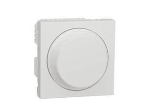 SCHN NU351420 Unica - Stmívač otočný univerzální LED 5-200W, Bílý Antibakteriální