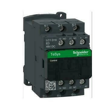 SCHN LC1D18ED Stykač 18A 1"Z" +1"V" 48V DC, cívka s rozšíř.rozsahem a odruš.modulem RP 0,58kč/ks