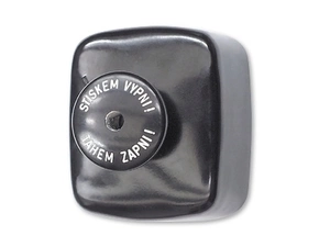 Spínač trojpólový ABB 35303-10, řazení 3, černá, IP30, nástěnný, stiskací, 16 A, 400 V