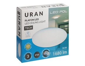 Nástěnné a stropní LED svítidlo LED-POL Uran 24W neutrální bílá Mic