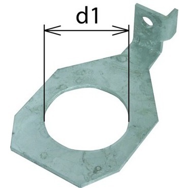Třmen připojovací DEHN 923362, IF 1, úhlový, průměr otvoru d1 60mm