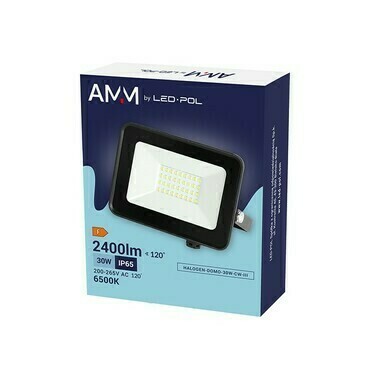 LED reflektor LED-POL Halogen Domo 30W studená bílá III