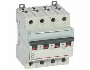 Jistič čtyřpolový LEGRAND 409845 DX3 4P D10 25KA