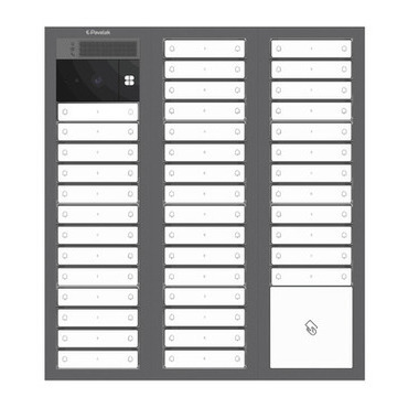 DV SYSTEM: 75 až 82 tlačítek (dělené jm.) + KAMERA + BOD Lite: čtečka RFID čipů MIFARE 13,56MHz (4M+