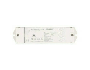 MC LED RF přijímač - řízení jasu, CCT, RGBW, 4 kanály, 4x