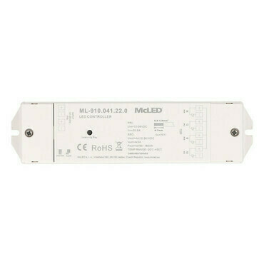 MC LED RF přijímač - řízení jasu, CCT, RGBW, 4 kanály, 4x