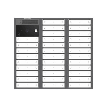 DV SYSTEM: 59 až 66 tlačítek (dělené jm.) + KAMERA + BOD Lite: čtečka RFID čipů MIFARE 13,56MHz (3M+