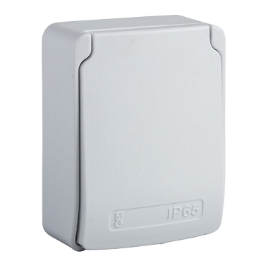 SCHN 81144 Zásuvka 16A 2P+PE 250V IP65 šedá, UK sta