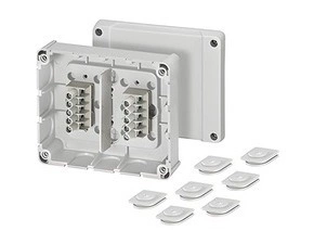 HEN DP 9222 Krabcová rozvodka pro chráněné instalace IP 54, 2x 5-ti pól svorkovnice do 4mm2, použití