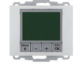 HAG 20447103 Termostat digitální s nastavením času s centrálním dílem, Berker K.5, Alu, lak.