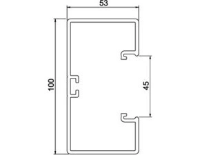 GK-53100LGR Kanál pro vestavbu přístrojů