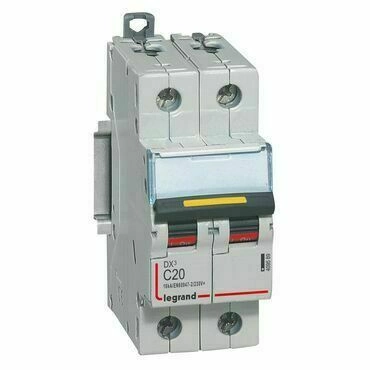 Jistič dvoupolový LEGRAND 409569 DX3 DC 2P C20 16KA