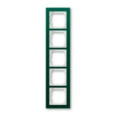Rámeček pětinásobný ABB Axcent 2CKA001754A4774, zelené sklo, pro vodorovnou i svislou montáž