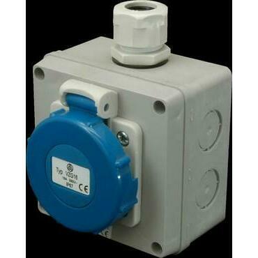 SEZ VZGN 16 Nástěnná zásuvka 250 V, IP 65, 16 A, 3-pól