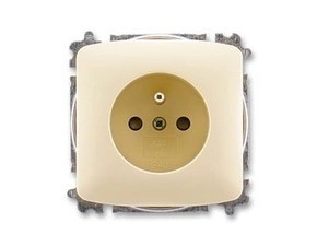 Zásuvka jednonásobná ABB TANGO 6619A-A06357 C, clonky, slonová kost