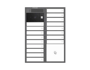 DV SYSTEM: 14 až 17 tlačítek + KAMERA + BOD Lite: čtečka RFID čipů MIFARE 13,56MHz (3M+3M) - Na zeď