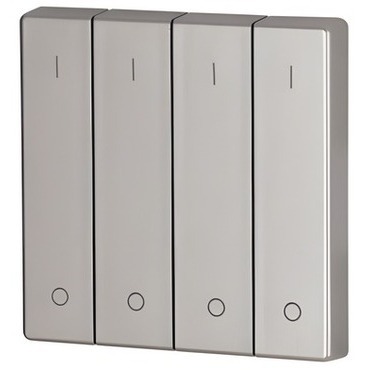 EATON 147599 CWIZ-04/13 Kryt RF tlačítka 4x1/4 55x55mm 1-0, Stříbrná, matná