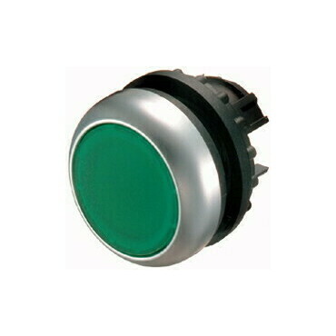 EATON 216596 M22-D-G Ovládací hlavice tlačítka, zapuštěné tlačítko, bez aretace, kroužek titan, zele