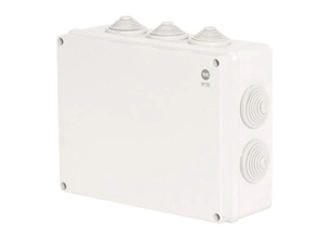 FAM Krabice SolidBOX 68162 IP55, 249x198x81mm, plné víko, stupňovité vývodky (10x)