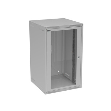 Rozvaděč nástěnný SOLARIX GrandN-20U-66-11-G, 19", 20U, RAL 7035, 600x600 mm, skleněné dveře