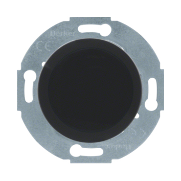 HAG 67100921 Záslepka se středovým dílem, Berker 1930/Glas, černá, lesk