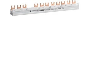 HAG KDN363F Hřebenová přípojnice 3P, 10mm2/12mod. pro 1 ks 4-pó