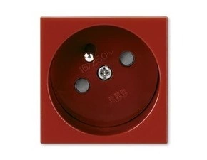 Zásuvka 45x45 ABB Profil 5525N-C02357 R1, karmínová (RAL 3003), s clonkami