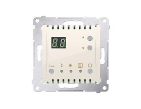 SIMON 54 DTRNW.01/41 Termostat s displejem, vestavěný senzor teploty, (strojek s krytem) 16(2) A, 23