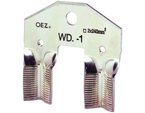 OEZ:08749 WD8-1 Přechodová svorka ze šroubu 1×M8 na V-praporec 2×240 mm2 (SPF00, SPB00), pro 5845, 5