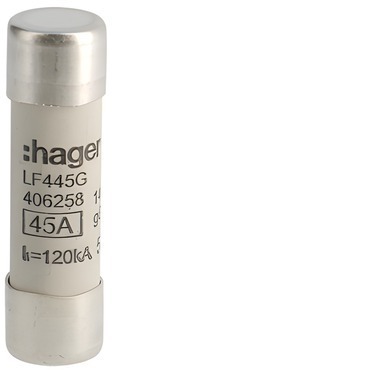 HAG LF445G Pojistka válcová, velikost 14x51, 45A gG, 500V AC