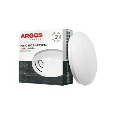 LED svítidlo přisazené ARGOS PLAFO LED S 18W IP44 se senzorem