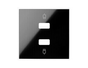 Kryt 2 násobné USB zásuvky SIMON 10001090-138, černá