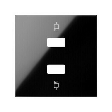 Kryt 2 násobné USB zásuvky SIMON 10001090-138, černá