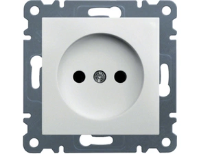 HAG WL1010 Zásuvka bez ochranného kolíku- bílá, Lumina