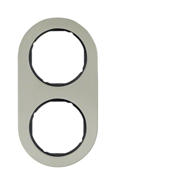 HAG 10122004 Rámeček 2-násobný, Serie R.classic, ušlecht. ocel/černá