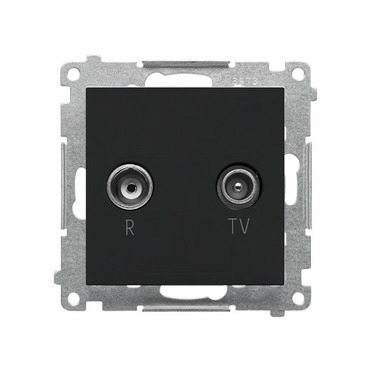SIMON TAP10.01/149 Zásuvka anténní R-TV průchozí (přístroj s krytem), 1x vstup: 5÷862 MHz bílá