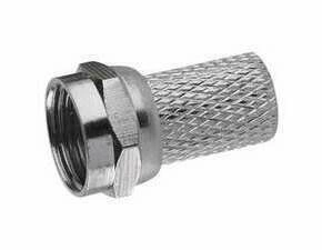 Konektor anténní EMOS K7331, F konektor, vidlice, šroubovací, bílá, 5/6,5 mm