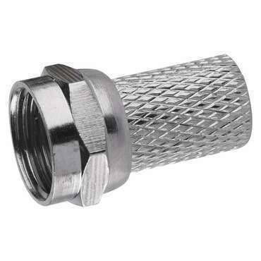Konektor anténní EMOS K7331, F konektor, vidlice, šroubovací, bílá, 5/6,5 mm