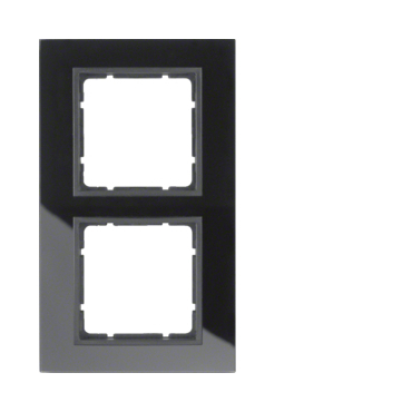HAG 10126616 Rámeček 2-násobný, Berker B.7, sklo, černá