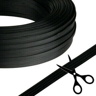 MC LED 4-žilový plochý PVC kabel AWG 22/0,34 mm2, černý