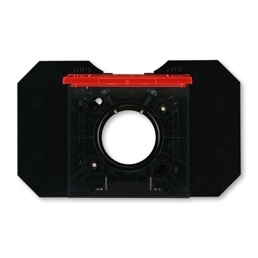 Zásuvka centrálního vysávání ABB Levit 5530H-C67107 65, červená/kouř. černá, se základnou