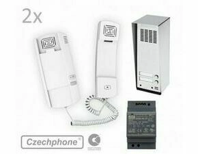 Přístupový systém CZECHPHONE 4004020004, DUO, 2 účastníci, GEN, 2 tlačítka, 12V