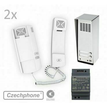 Přístupový systém CZECHPHONE 4004020004, DUO, 2 účastníci, GEN, 2 tlačítka, 12V
