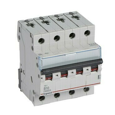 Jistič čtyřpolový LEGRAND 404152 TX3 4P B10 10000A