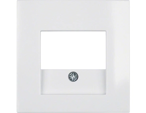 HAG 10338919 Centrální díl pro datovou a reproduktorovou zásuvku, Berker S.1/B.x, bílá, lesk