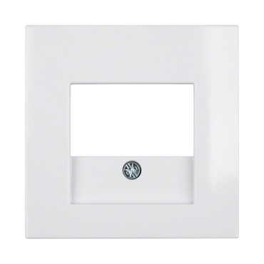 HAG 10338919 Centrální díl pro datovou a reproduktorovou zásuvku, Berker S.1/B.x, bílá, lesk
